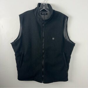 Black Men's Fleece Vest